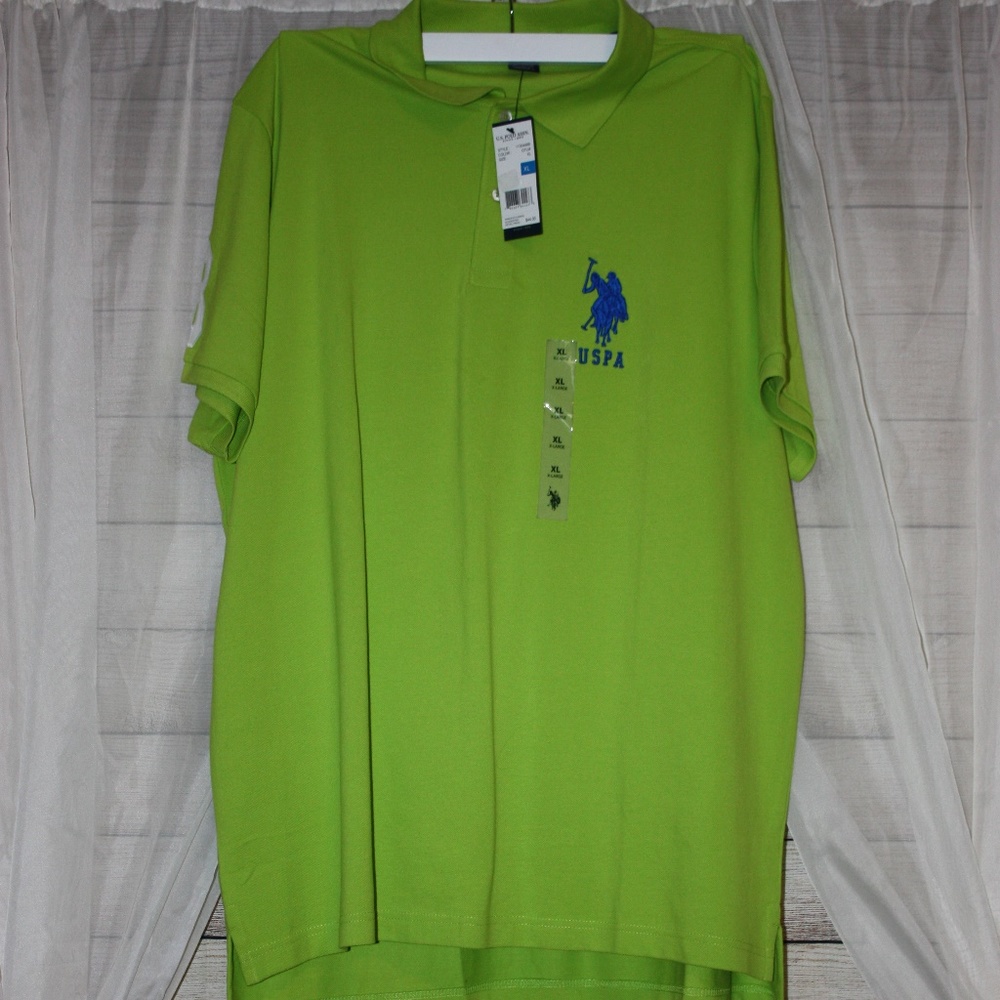 {USPA} Lime Green Polo